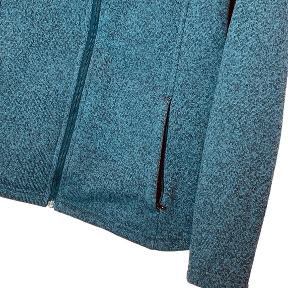 The North Face Fleece Jacket Full Zip Pockets Teal Women’s Medium - Picture 3 of 8